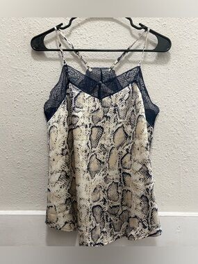 Muche & Muchette Reptile with Blue Lace Tank Top Size M/L